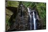 Beautiful Rocky Atlantic Rainforest Waterfall on Green Landscape in Tijuca Park, Rio De Janeiro, Br-Vitor Marigo-Mounted Photographic Print