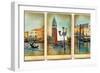 Beautiful Romantic Venice- Retro Cards-Maugli-l-Framed Premium Giclee Print