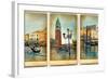 Beautiful Romantic Venice- Retro Cards-Maugli-l-Framed Art Print