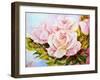 Beautiful Roses, Oil Painting on Canvas-Valenty-Framed Art Print