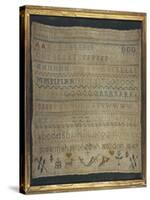 Beautiful Sampler Depicting the Alphabet in Both Lower and Upper Case-null-Stretched Canvas