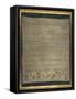 Beautiful Sampler Depicting the Alphabet in Both Lower and Upper Case-null-Framed Stretched Canvas