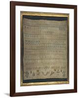 Beautiful Sampler Depicting the Alphabet in Both Lower and Upper Case-null-Framed Art Print