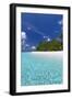 Beautiful sandy beach, lagoon and palm trees, The Maldives, Indian Ocean-Sakis Papadopoulos-Framed Photographic Print