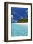 Beautiful sandy beach, lagoon and palm trees, The Maldives, Indian Ocean-Sakis Papadopoulos-Framed Photographic Print