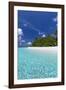Beautiful sandy beach, lagoon and palm trees, The Maldives, Indian Ocean-Sakis Papadopoulos-Framed Photographic Print