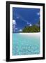 Beautiful sandy beach, lagoon and palm trees, The Maldives, Indian Ocean-Sakis Papadopoulos-Framed Photographic Print