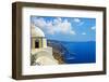 Beautiful Santorini - Caldera View with Small Church-Maugli-l-Framed Photographic Print