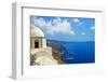 Beautiful Santorini - Caldera View with Small Church-Maugli-l-Framed Photographic Print
