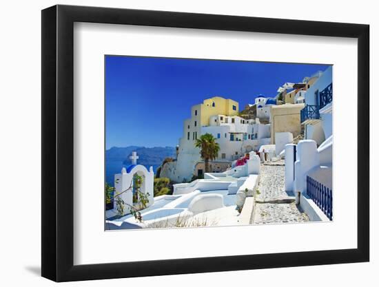 Beautiful Santorini Oia Town View-Maugli-l-Framed Photographic Print