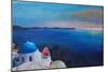 Beautiful Santorini Sunset in Oia Greece-Markus Bleichner-Mounted Art Print