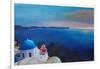 Beautiful Santorini Sunset in Oia Greece-Markus Bleichner-Framed Art Print