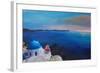 Beautiful Santorini Sunset in Oia Greece-Markus Bleichner-Framed Art Print