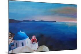 Beautiful Santorini Sunset in Oia Greece-Markus Bleichner-Mounted Art Print