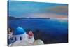 Beautiful Santorini Sunset in Oia Greece-Markus Bleichner-Stretched Canvas