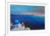 Beautiful Santorini Sunset in Oia Greece-Markus Bleichner-Framed Art Print