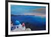 Beautiful Santorini Sunset in Oia Greece-Markus Bleichner-Framed Art Print