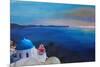 Beautiful Santorini Sunset in Oia Greece-Markus Bleichner-Mounted Art Print