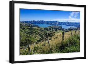 Beautiful Scenery around Akaroa Harbour-Michael-Framed Photographic Print