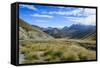 Beautiful Scenery on the Highway around the Lindis Pass, Otago, South Island, New Zealand, Pacific-Michael Runkel-Framed Stretched Canvas