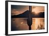 Beautiful Scenic Landscape with Saguaro Cactus Mountains and Sun Ray Flare.-BCFC-Framed Photographic Print