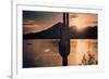 Beautiful Scenic Landscape with Saguaro Cactus Mountains and Sun Ray Flare.-BCFC-Framed Photographic Print