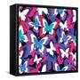 Beautiful Seamless Pattern with Colorful Butterflies-silvionka-Framed Stretched Canvas