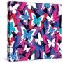 Beautiful Seamless Pattern with Colorful Butterflies-silvionka-Stretched Canvas