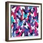 Beautiful Seamless Pattern with Colorful Butterflies-silvionka-Framed Art Print