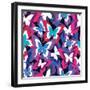 Beautiful Seamless Pattern with Colorful Butterflies-silvionka-Framed Art Print