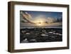 Beautiful Seascape at Sunset with Dramatic Clouds Landscape Image-Veneratio-Framed Photographic Print