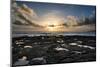 Beautiful Seascape at Sunset with Dramatic Clouds Landscape Image-Veneratio-Mounted Photographic Print