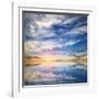 Beautiful Seascape. Deep Blue Sky at Sunny Day. Sky Background-Oleh Honcharenko-Framed Photographic Print