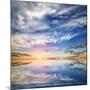 Beautiful Seascape. Deep Blue Sky at Sunny Day. Sky Background-Oleh Honcharenko-Mounted Photographic Print