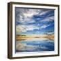 Beautiful Seascape. Deep Blue Sky at Sunny Day. Sky Background-Oleh Honcharenko-Framed Photographic Print