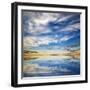 Beautiful Seascape. Deep Blue Sky at Sunny Day. Sky Background-Oleh Honcharenko-Framed Photographic Print