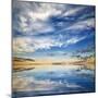 Beautiful Seascape. Deep Blue Sky at Sunny Day. Sky Background-Oleh Honcharenko-Mounted Photographic Print