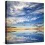 Beautiful Seascape. Deep Blue Sky at Sunny Day. Sky Background-Oleh Honcharenko-Stretched Canvas