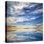 Beautiful Seascape. Deep Blue Sky at Sunny Day. Sky Background-Oleh Honcharenko-Stretched Canvas