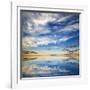 Beautiful Seascape. Deep Blue Sky at Sunny Day. Sky Background-Oleh Honcharenko-Framed Photographic Print