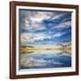 Beautiful Seascape. Deep Blue Sky at Sunny Day. Sky Background-Oleh Honcharenko-Framed Photographic Print