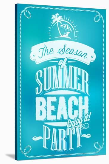 Beautiful Seaside View Poster. With Typography-Melindula-Stretched Canvas