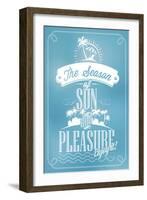 Beautiful Seaside View Poster. With Typography-Melindula-Framed Art Print