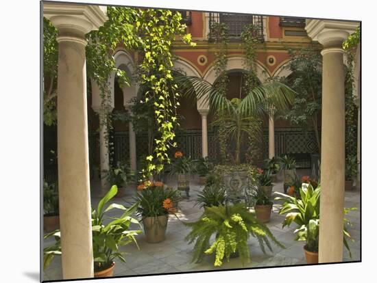 Beautiful Sevillan Patio, Triana District, Sevilla, Andalusia, Spain, Europe-Guy Thouvenin-Mounted Photographic Print