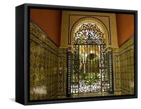 Beautiful Sevillan Patio, Triana District, Sevilla, Andalusia, Spain, Europe-Guy Thouvenin-Framed Stretched Canvas