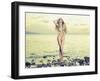 Beautiful Sexy Blonde Stands on the Seashore at Sunrise-George Mayer-Framed Photographic Print