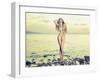 Beautiful Sexy Blonde Stands on the Seashore at Sunrise-George Mayer-Framed Photographic Print