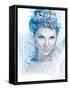 Beautiful Sexy, Glamorous Girl with Wings in an Image of the Fairy of Winter-luckybusiness-Framed Stretched Canvas