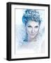 Beautiful Sexy, Glamorous Girl with Wings in an Image of the Fairy of Winter-luckybusiness-Framed Photographic Print
