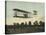 Beautiful Shot of Wilbur Wright Making a Demonstration Flight at Auvours-null-Stretched Canvas